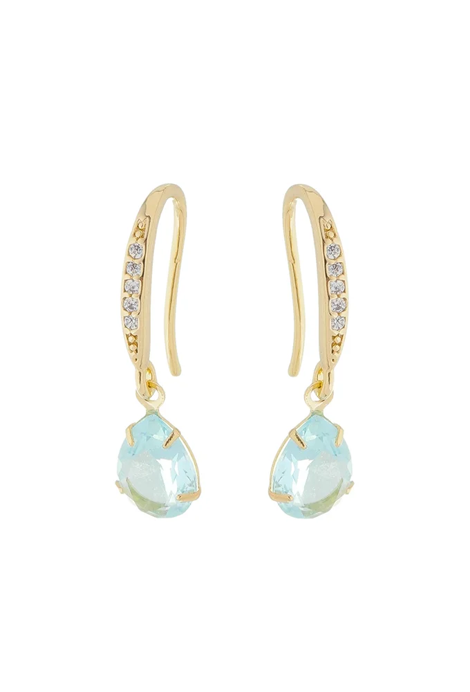 Brinco de gancho azul paraíba