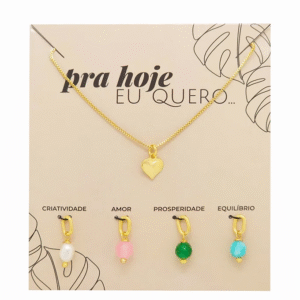 Kit pingente no ouro 18k