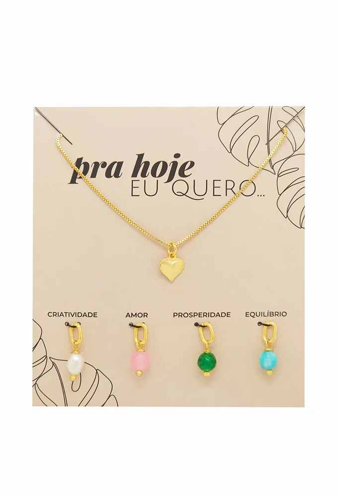Kit pingente no ouro 18k